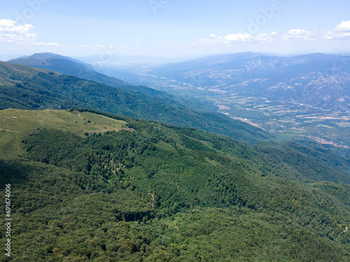 Aerial view of Belasitsa Mountain, Bulgaria