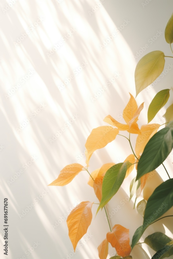 A detailed view of a plant in a vase. This image can be used to add a touch of nature and freshness to any interior setting