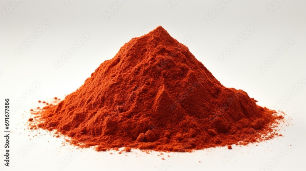 A pile of red powder on a white surface. Suitable for various creative projects and visual representations A pile of red powder on a white surface. Suitable for various creative projects and visual representations