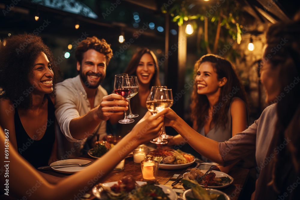 group of people in bar, celebrating group of people in bar, celebrating