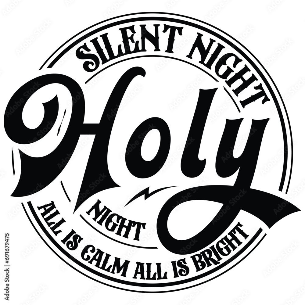 Silent Night Holy Night All Is Calm All Is Bright Gift Jesus svg,cross svg,