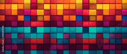 An 8-bit retro gaming grid texture background,  pixel aesthetic of classic 8-bit gaming textures, can be used for printed materials like brochures, flyers, business cards.