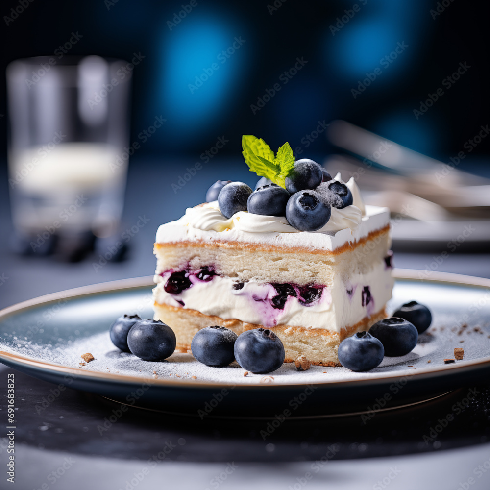 tasty fruit cake dessert creamy cake with blueberries tasty fruit cake dessert creamy cake with blueberries