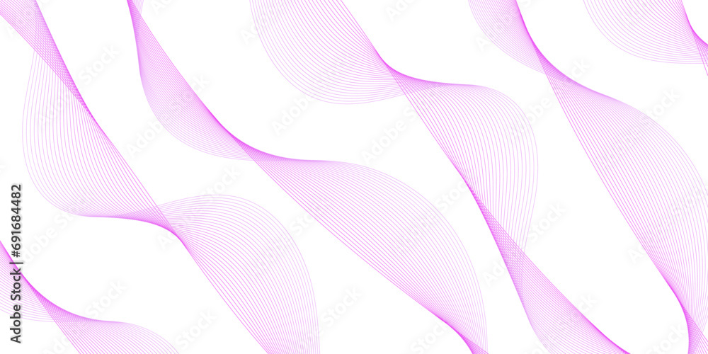 Abstract background with waves for banner. Medium banner size. Vector background with lines. Element for design isolated on white. Pink and white colors. Beauty, girls Abstract background with waves for banner. Medium banner size. Vector background with lines. Element for design isolated on white. Pink and white colors. Beauty, girls