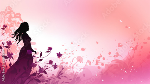 Happy international women's day wishes background poster design AI Generative image