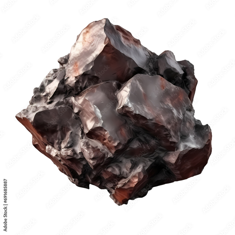 Iron ore isolated on transparent background