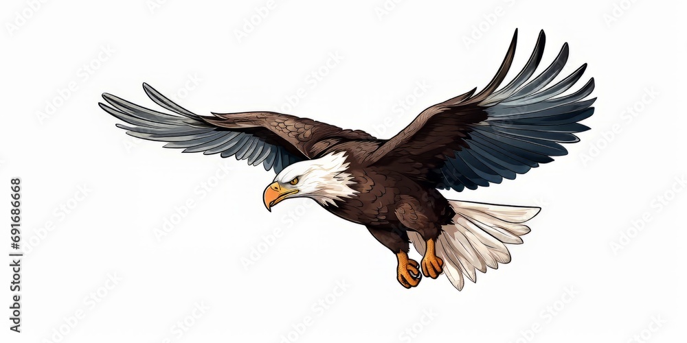A Majestic Eagle Soaring Through the Skies, Embodying Grace, Freedom, and Power A Majestic Eagle Soaring Through the Skies, Embodying Grace, Freedom, and Power