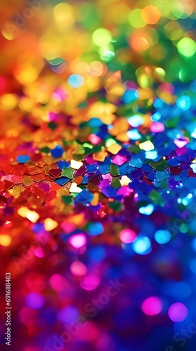 Colorful rainbow-colored glitter wallpaper.