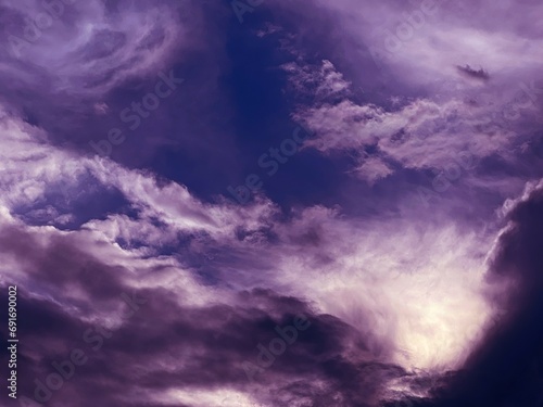  Dramatic sky stormy purple clouds at night