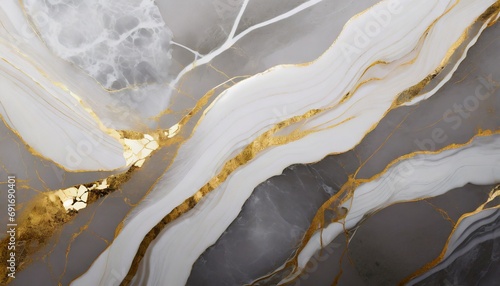 White marble texture with soft golden waves, luxury art for canvases, banners, web design