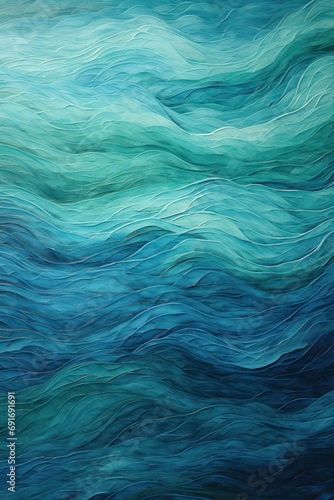 Textured waves of ultramarine and turquoise background