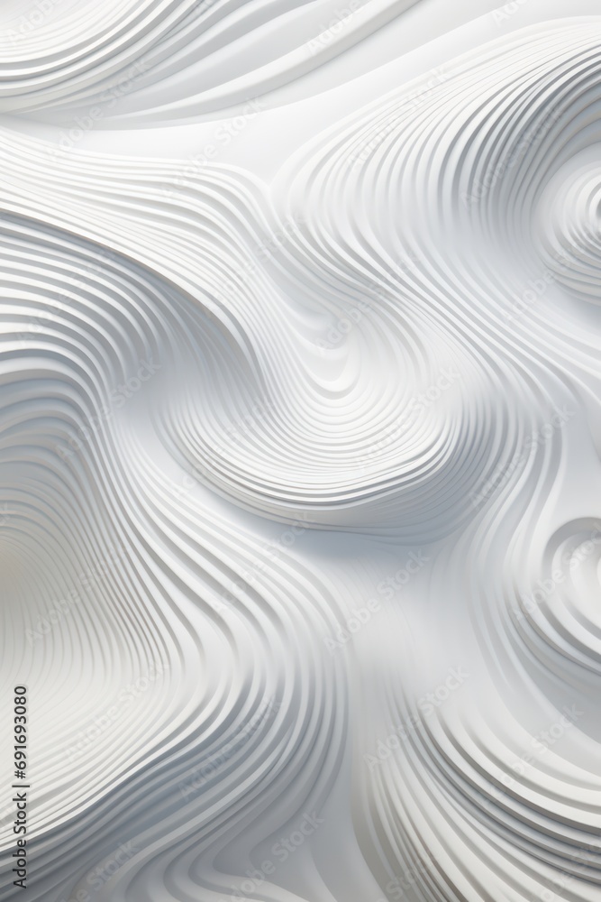 Swirling minimalistic patterns in white background 