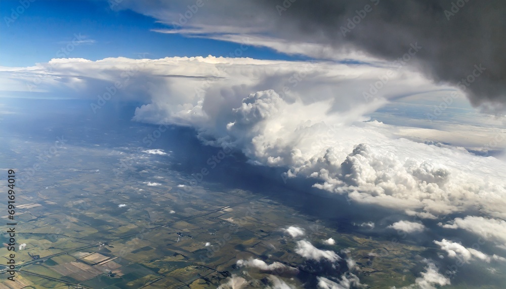Large-scale aerial photo of a hurricane, clouds, and strong winds Large-scale aerial photo of a hurricane, clouds, and strong winds