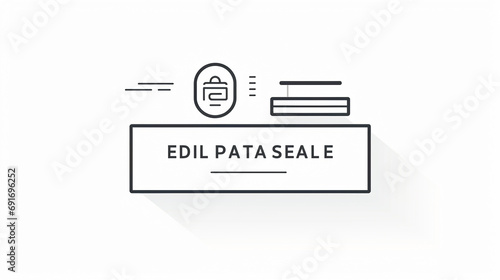 deal concept editable stroke outline icon isolated on white background flat vector illustration. 