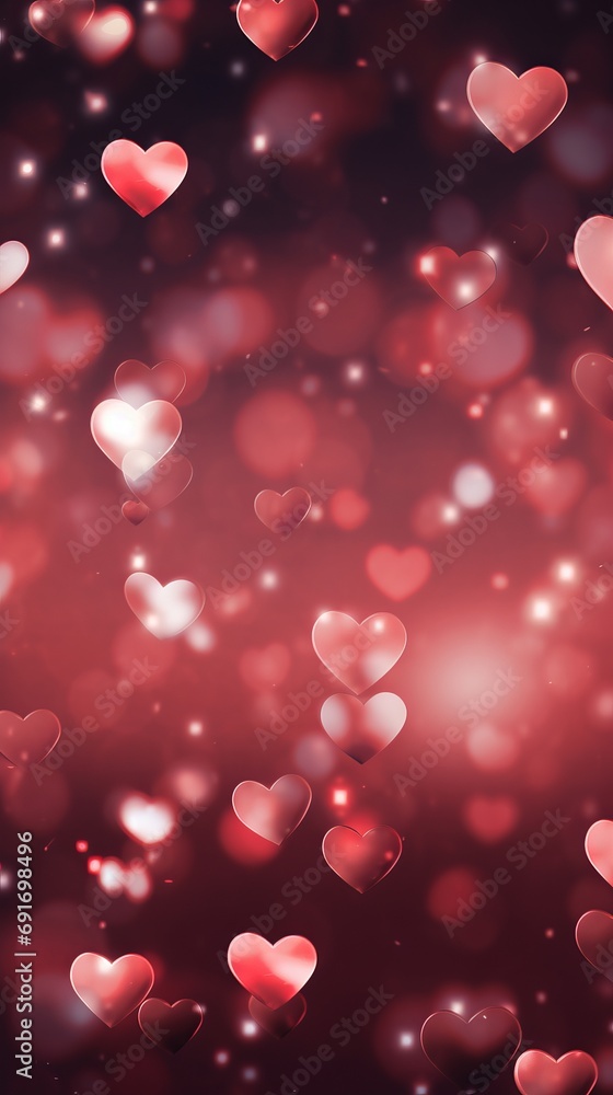 Bokeh-filled Valentine's Day Backdrop for a Romantic Atmosphere