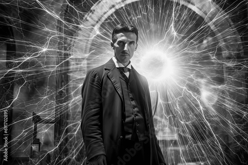 Nikola Tesla, a Serbian-American scientist, inventor and futurist who made significant contributions to the development of alternating current electricity