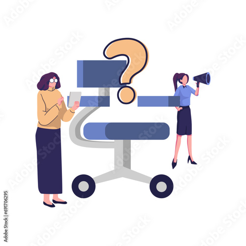 Recruitment recruitment agency job seekers job applicants and office chair open vacancy