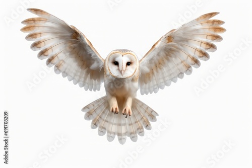 Flying Barn Owl (Tyto alba) 