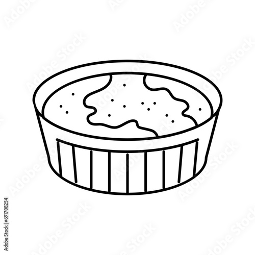creme brulee sweet food line icon vector. creme brulee sweet food sign. isolated contour symbol black illustration