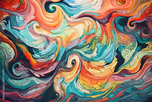 Abstract background with fluid waves, showcasing a dynamic and ever-changing pattern. The fluidity of the design infuses the scene with a sense of movement and energy.