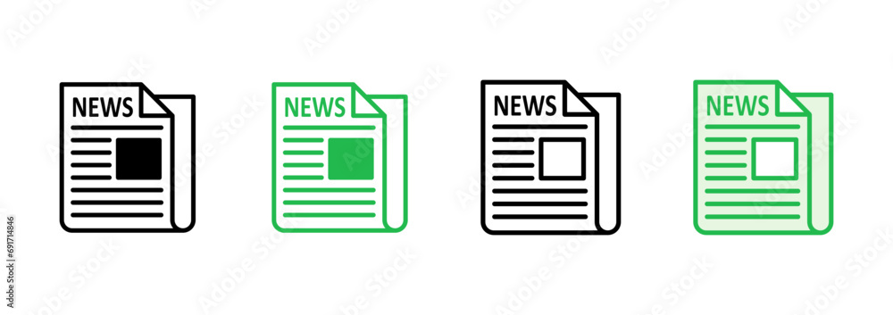 Newspaper icon set. news paper vector sign Newspaper icon set. news paper vector sign