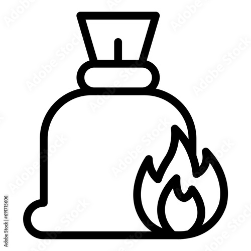 Incineration grabage icon