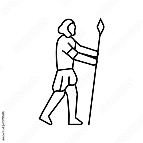 homo sapiens human evolution line icon vector. homo sapiens human evolution sign. isolated contour symbol black illustration
