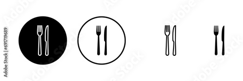 Restaurant icons set.Fork, Spoon, and Knife icon. food icon. Eat photo