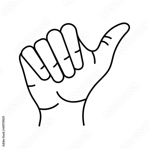 opposable thumb human evolution line icon vector. opposable thumb human evolution sign. isolated contour symbol black illustration