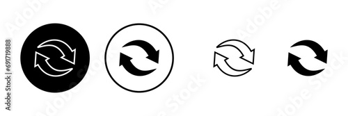 Refresh icons set. Reload icon vector. Update icon. convert icon
