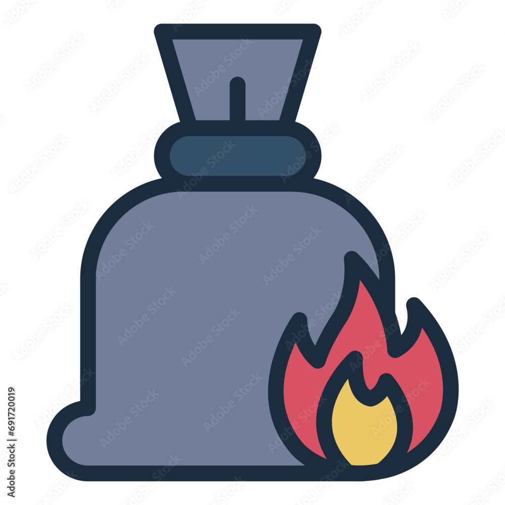 Obraz premium Incineration grabage icon