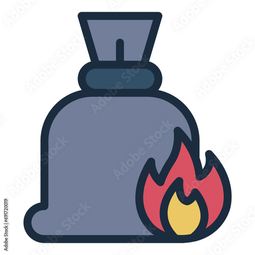 Incineration grabage icon