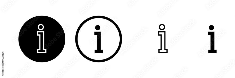 Information icons set. Info sign. About us Information icons set. Info sign. About us
