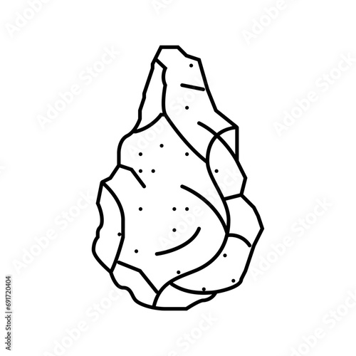 homo habilis tool human evolution line icon vector. homo habilis tool human evolution sign. isolated contour symbol black illustration
