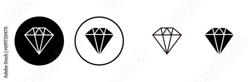 Diamond vector icons set. Diamond vector icon. photo