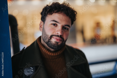 Photography Portrait of young businessman posing for the camera with a slight smile on his face