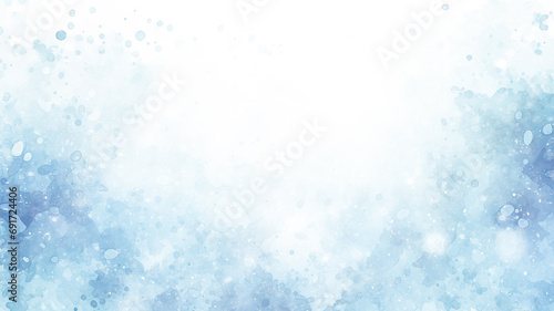watercolor blue and white gradient, abstract winter background, light cold copy space design blank greeting form