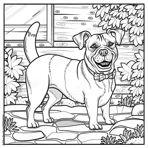 Dog Coloring Pages Dog Character For Coloring Book adult kids 