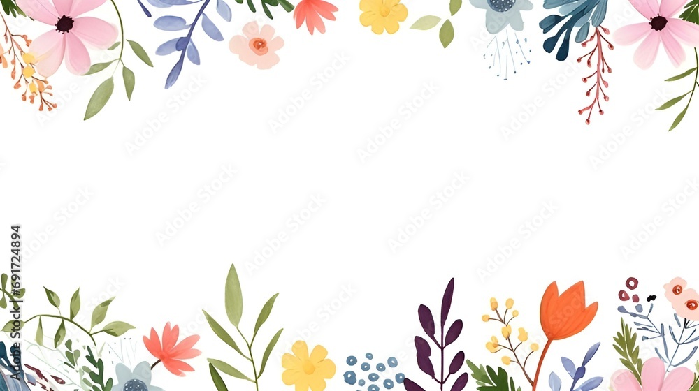 Obraz premium frame with flowers
