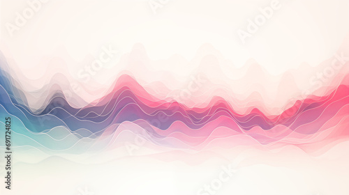 Watercolor Illustration of Sound Waves