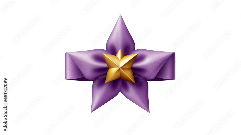Vibrant Golden and Purple Ribbon necktie: A Gleaming Elegance on a Transparent Background - AI Generative Vibrant Golden and Purple Ribbon necktie: A Gleaming Elegance on a Transparent Background - AI Generative