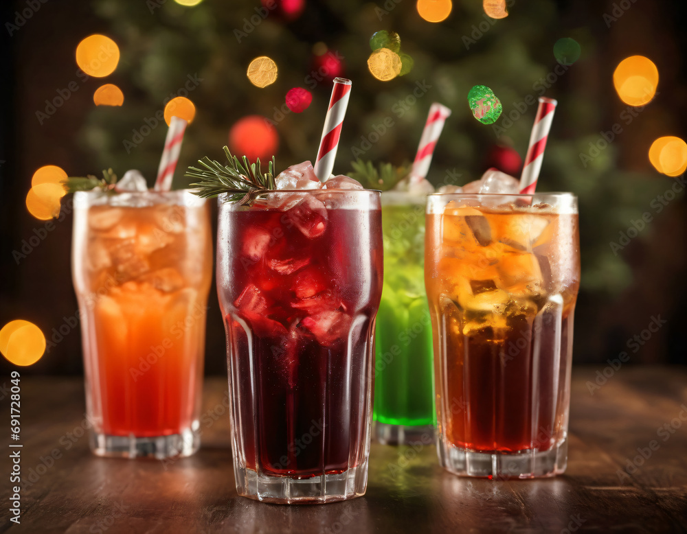 Christmas Soft Drinks on the Table. Christmas Soft Drinks on the Table.