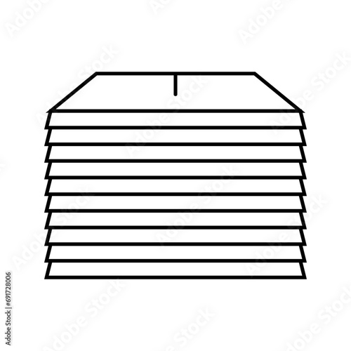 stack folded paper towels line icon vector. stack folded paper towels sign. isolated contour symbol black illustration