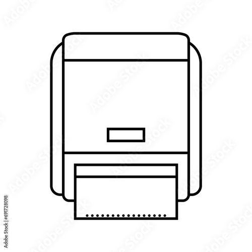 paper towel dispenser line icon vector. paper towel dispenser sign. isolated contour symbol black illustration