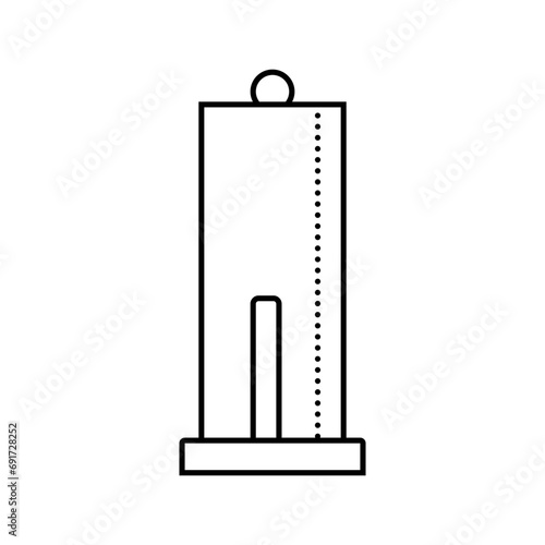 paper towel holder line icon vector. paper towel holder sign. isolated contour symbol black illustration