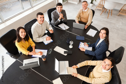 Business colleagues working...