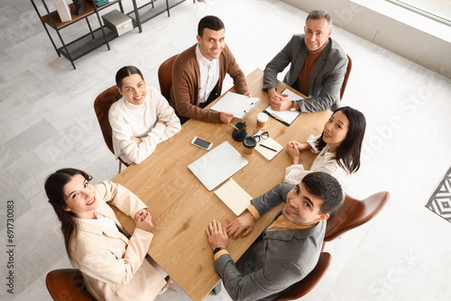 Business colleagues working...