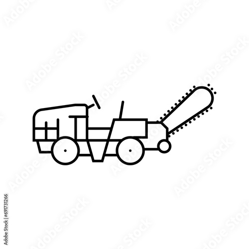 ditch digger civil engineer line icon vector. ditch digger civil engineer sign. isolated contour symbol black illustration