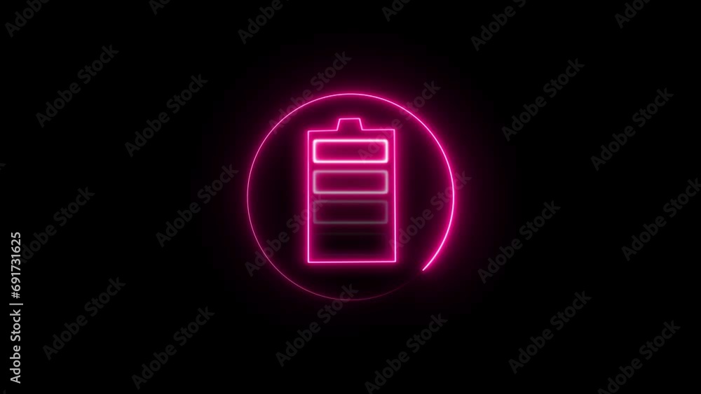 Abstract glowing neon charging animation 4k Abstract glowing neon charging animation 4k