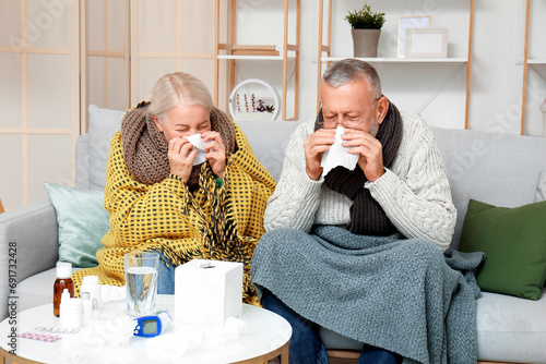 Sick mature couple with tis...